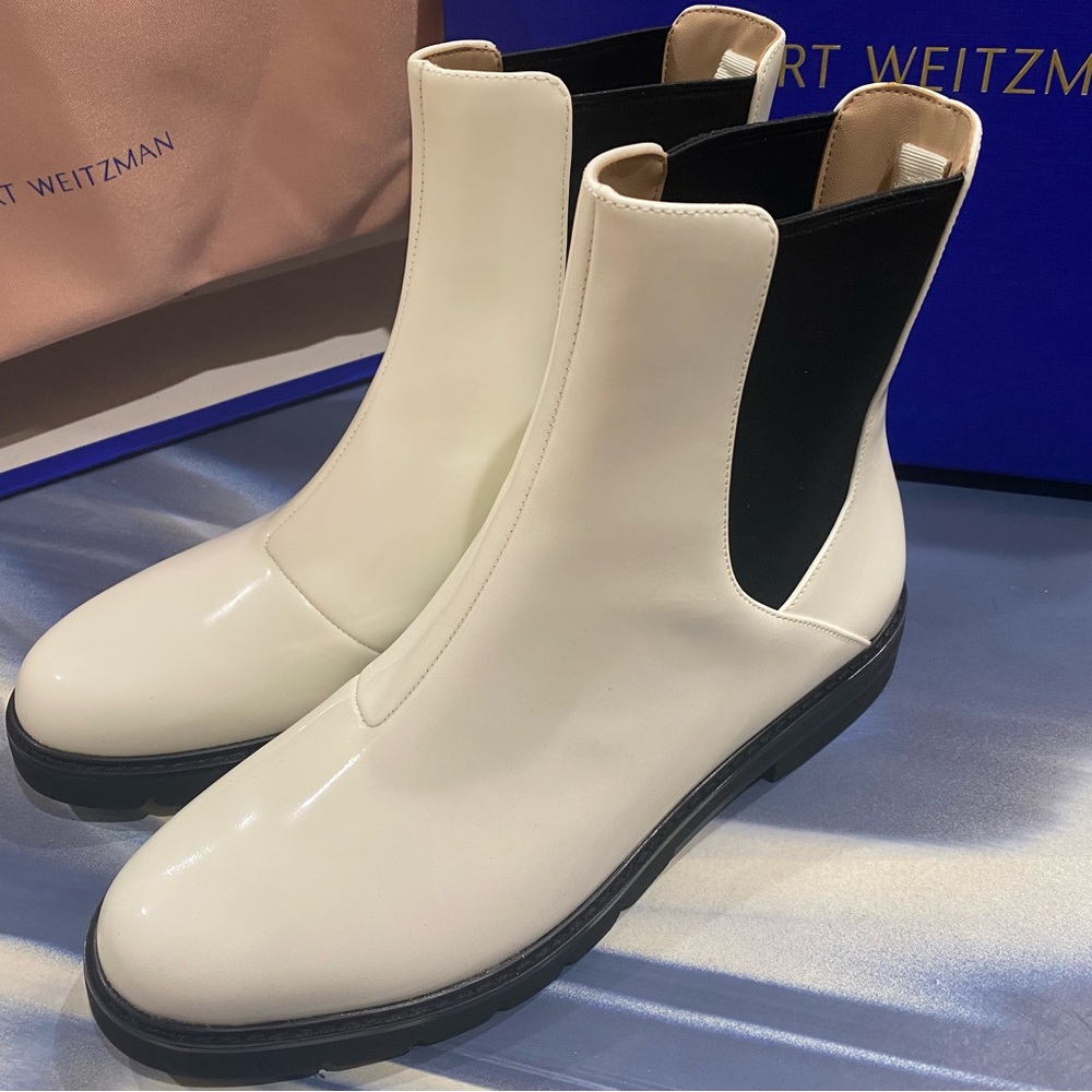 Stuart Weitzman Two-Tone Ankle Boots